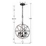 6_Crystorama Solaris 17" Wide English Bronze 5-Light Pendant more views