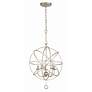 4_Crystorama Solaris 17" Wide Olde Silver 5-Light Pendant more views