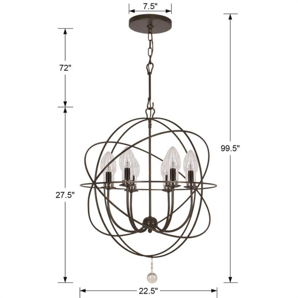 Image 3 Crystorama Solaris 22.5'' English Bronze Outdoor Chandelier more views