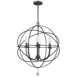 Crystorama Solaris 22 1/2" English Bronze 6-Light Sphere Chandelier