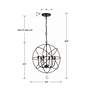 Crystorama Solaris 22 1/2" English Bronze 6-Light Sphere Chandelier