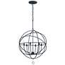 Thumbnail3 of Crystorama Solaris 22 1/2" Wide Black 6-Light Chandelier