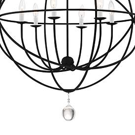 Image5 of Crystorama Solaris 22 1/2" Wide Black 6-Light Chandelier more views