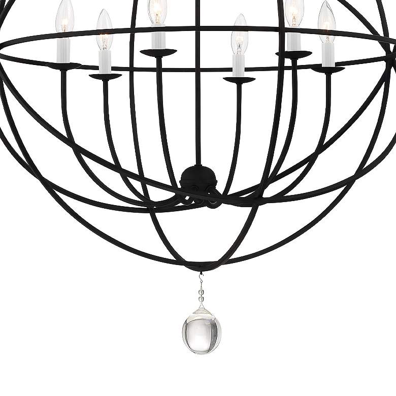 Image 5 Crystorama Solaris 22 1/2" Wide Black 6-Light Chandelier more views
