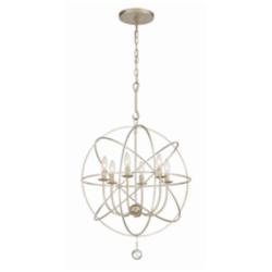 Crystorama Solaris 22 1/2" Wide Olde Silver Pendant