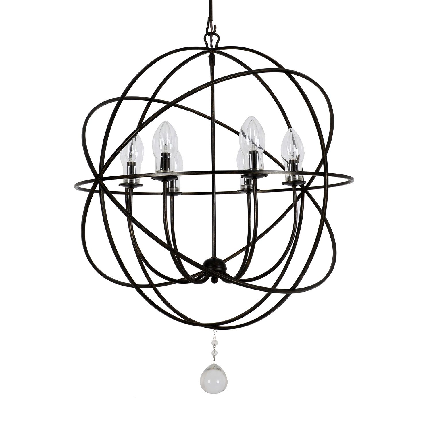 Image 2 Crystorama Solaris 28.5'' English Bronze Outdoor Chandelier more views