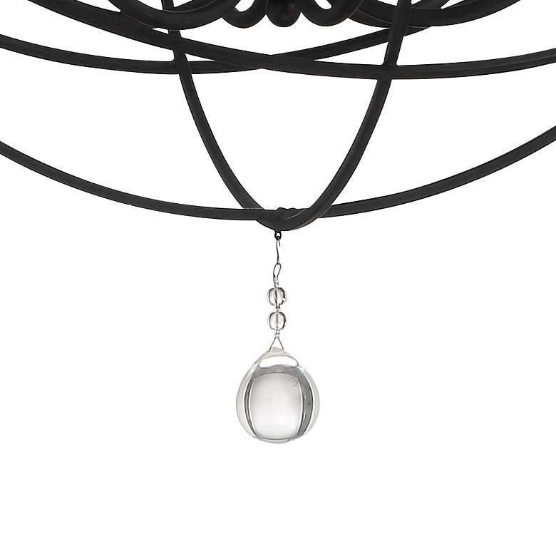Image 4 Crystorama Solaris 28 1/2"W Black 6-Light Sphere Chandelier more views
