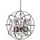 Crystorama Solaris 28" Wide English Bronze 6-Light Pendant