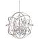 Crystorama Solaris 28"W Olde Silver Sphere 6-Light Pendant