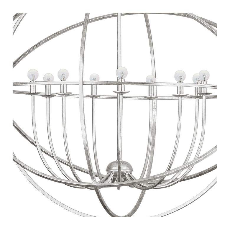 Image 2 Crystorama Solaris 40 inch Wide Olde Silver 9-Light Chandelier more views