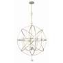 3_Crystorama Solaris 40" Wide Olde Silver 9-Light Chandelier more views