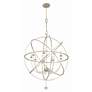 4_Crystorama Solaris 40" Wide Olde Silver 9-Light Chandelier more views