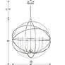 5_Crystorama Solaris 40" Wide Olde Silver 9-Light Chandelier more views