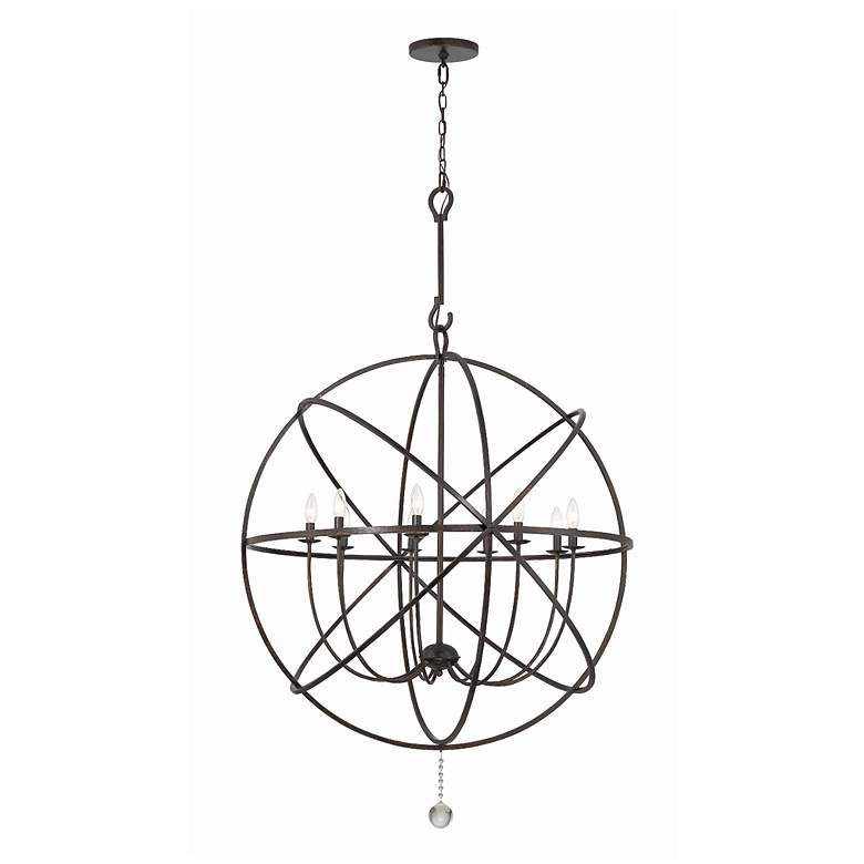 Image 2 Crystorama Solaris 40"W English Bronze 9-Light Chandelier