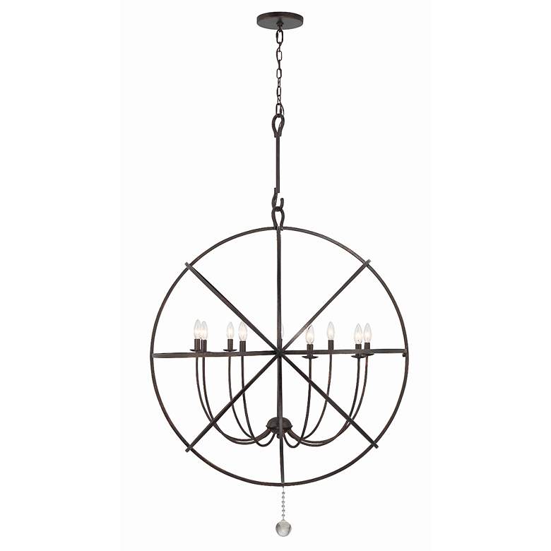 Image 3 Crystorama Solaris 40"W English Bronze 9-Light Chandelier more views