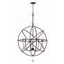 4_Crystorama Solaris 40"W English Bronze 9-Light Chandelier more views