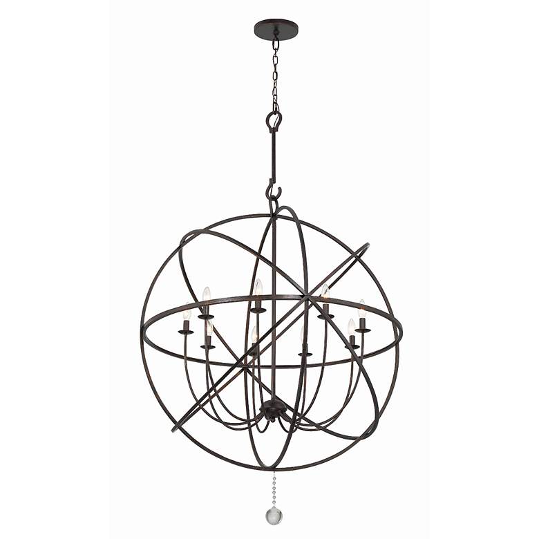 Image 5 Crystorama Solaris 40"W English Bronze 9-Light Chandelier more views
