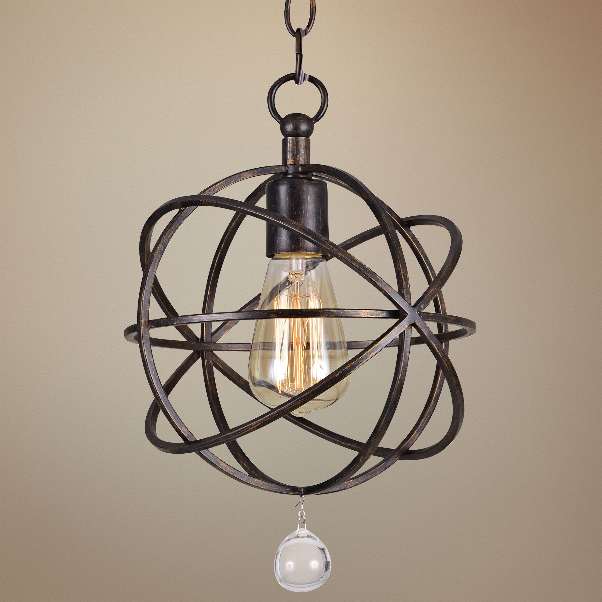 Image Crystorama Solaris 9" Wide Bronze Dual-Mount Ceiling Light