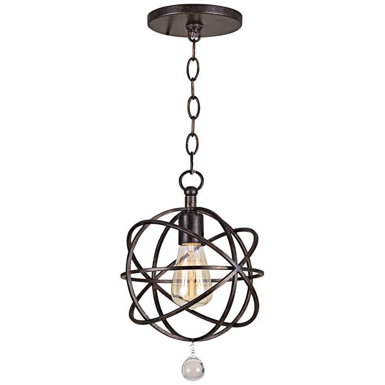 Image 3 Crystorama Solaris 9 inch Wide Bronze Dual-Mount Ceiling Light more views
