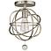 Crystorama Solaris 9" Wide Silver Dual-Mount Ceiling Light