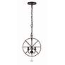 3_Crystorama Solaris English Bronze 12" Wide Pendant Light more views