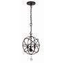 4_Crystorama Solaris English Bronze 12" Wide Pendant Light more views