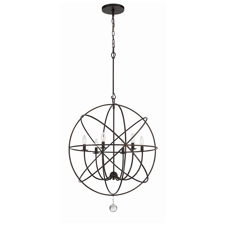 Image 2 Crystorama Solaris English Bronze 28" Wide Pendant Light