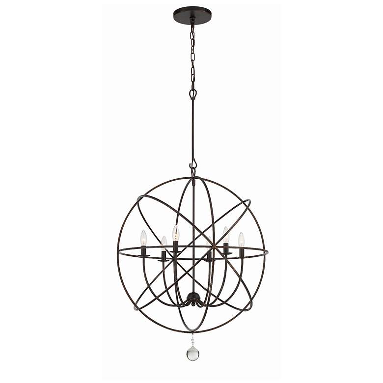 Image 2 Crystorama Solaris English Bronze 28 inch Wide Pendant Light