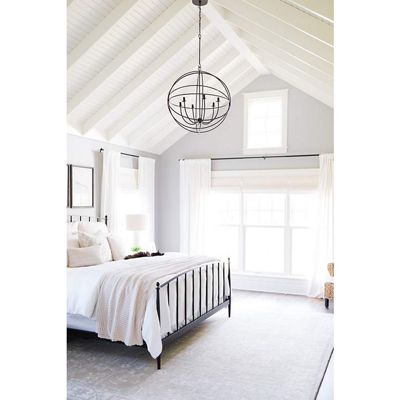 Image 6 Crystorama Solaris English Bronze 28" Wide Pendant Light more views