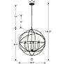 Crystorama Solaris English Bronze 28" Wide Pendant Light