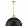 Crystorama Soto 23 1/2" Gold and Matte Black Modern Dome Pendant