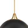 6_Crystorama Soto 23 1/2" Gold and Matte Black Modern Dome Pendant more views