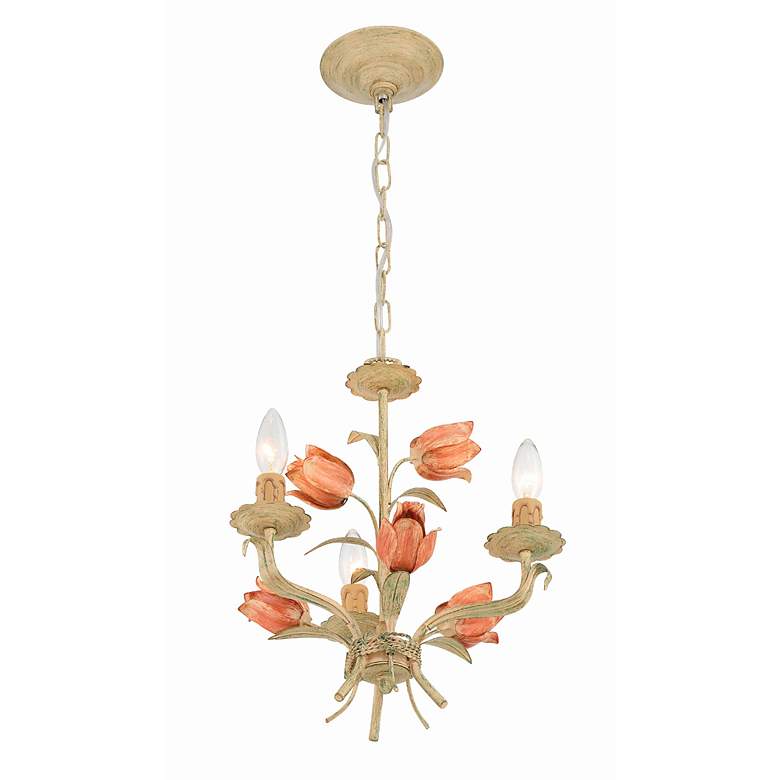 Image 2 Crystorama Southport 14" Wide Sage Rose 3-Light Chandelier more views