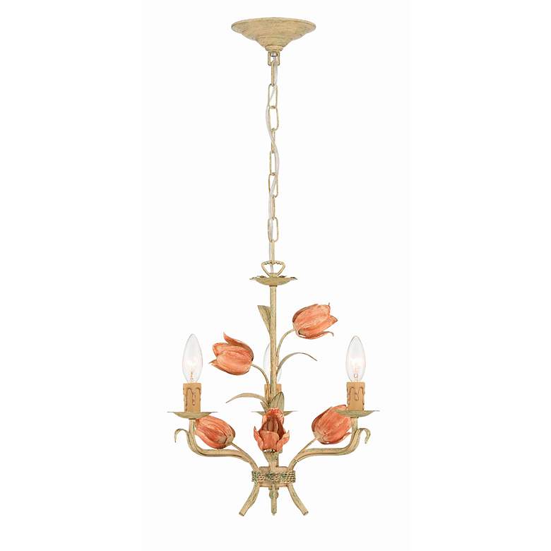 Image 4 Crystorama Southport 14" Wide Sage Rose 3-Light Chandelier more views