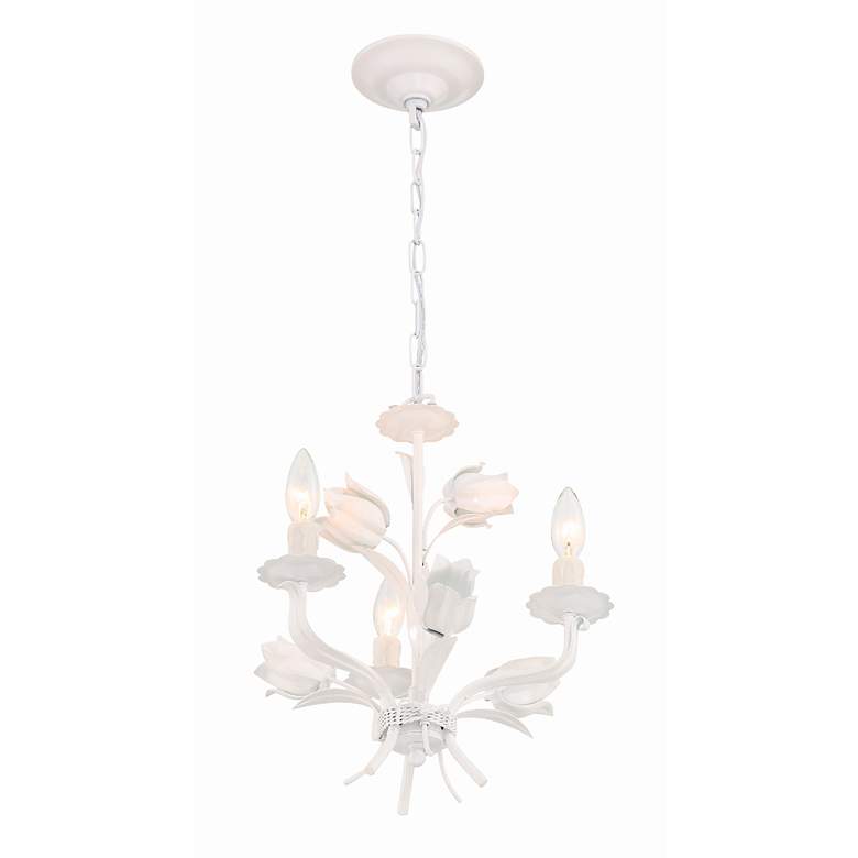 Image 2 Crystorama Southport 14 inch Wide Wet White 3-Light Chandelier more views