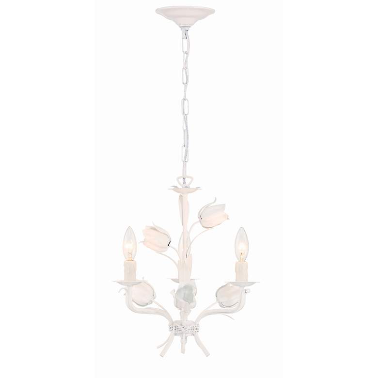 Image 4 Crystorama Southport 14" Wide Wet White 3-Light Chandelier more views