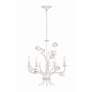 3_Crystorama Southport 20" 5-Light Candelabra White Flower Chandelier more views