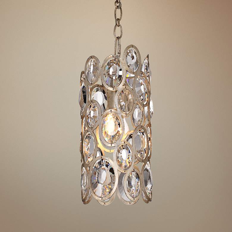 Image 1 Crystorama Sterling 6"W Twilight Crystal Gem Mini Pendant