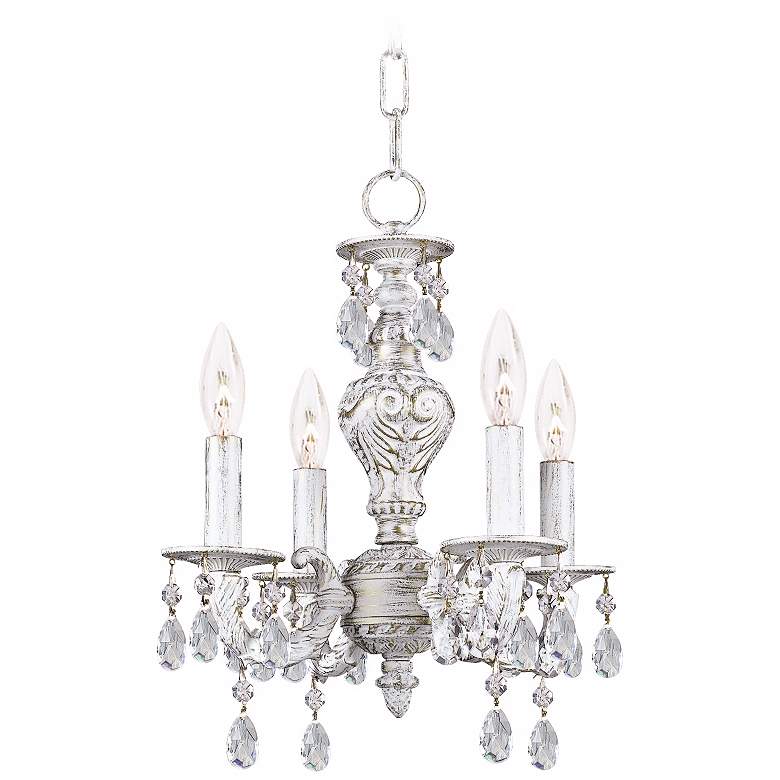 Image 2 Crystorama Sutton 15" Vintage White Traditional Crystal Chandelier