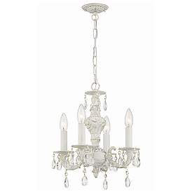 Image2 of Crystorama Sutton 15" Vintage White Traditional Crystal Chandelier