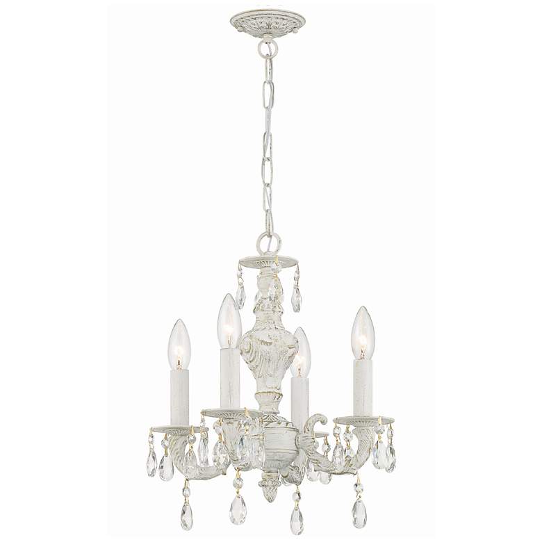 Image 2 Crystorama Sutton 15" Vintage White Traditional Crystal Chandelier