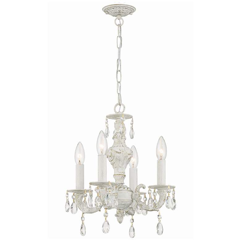 Image 2 Crystorama Sutton 15 inch Vintage White Traditional Crystal Chandelier