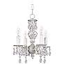 Crystorama Sutton 15" Vintage White Traditional Crystal Chandelier