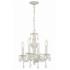 Crystorama Sutton 15" Vintage White Traditional Crystal Chandelier