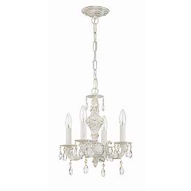 Image3 of Crystorama Sutton 15" Vintage White Traditional Crystal Chandelier more views