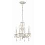 3_Crystorama Sutton 15" Vintage White Traditional Crystal Chandelier more views