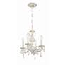 4_Crystorama Sutton 15" Vintage White Traditional Crystal Chandelier more views