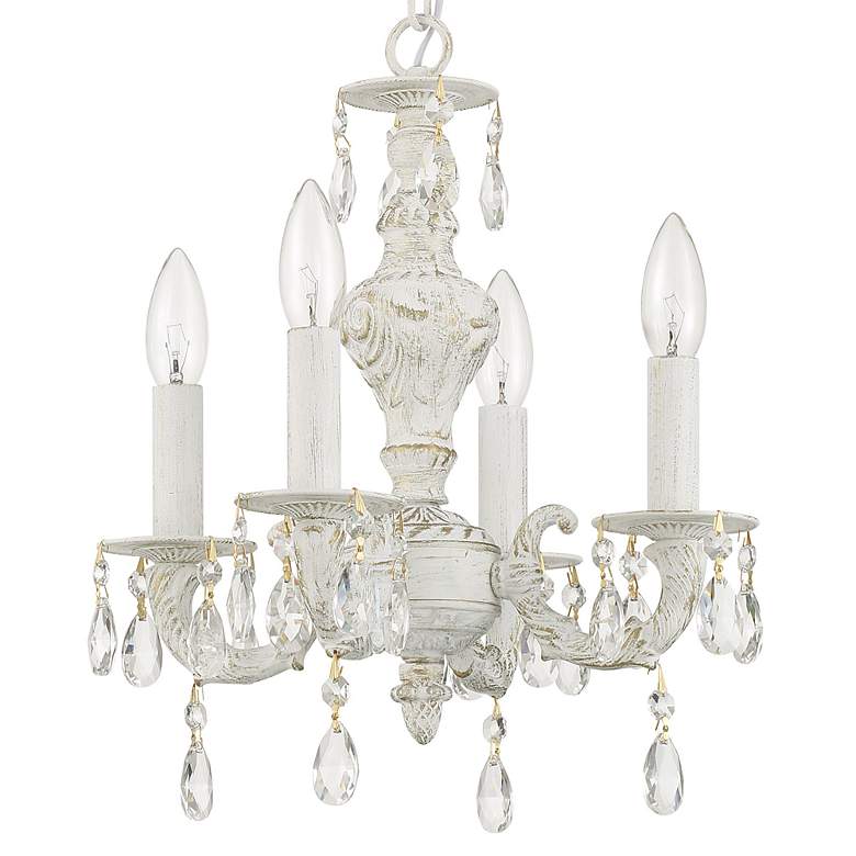 Image 6 Crystorama Sutton 15" Vintage White Traditional Crystal Chandelier more views