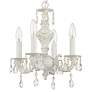 6_Crystorama Sutton 15" Vintage White Traditional Crystal Chandelier more views