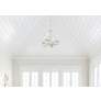 Crystorama Sutton 15" Vintage White Traditional Crystal Chandelier